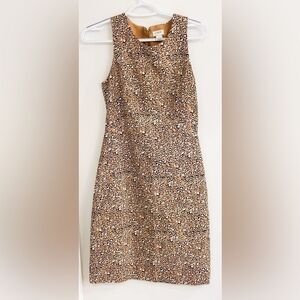 J. CREW Leopard Print Pencil Dress Sz 0
